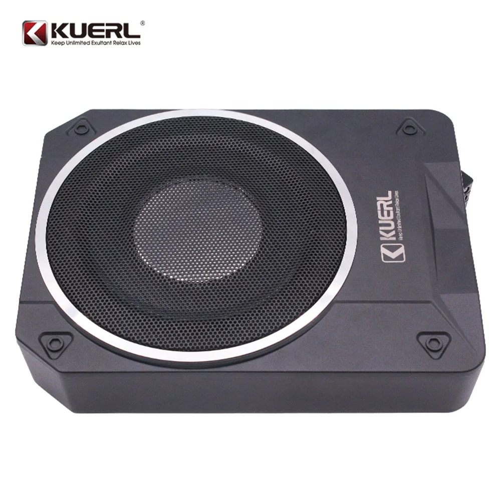 New Style Ultra-Thin 10 Inch 800 Watts Active Underseat Subwoofer 55mm Thick 12V DC Car Audio Speaker 200W RMS Power