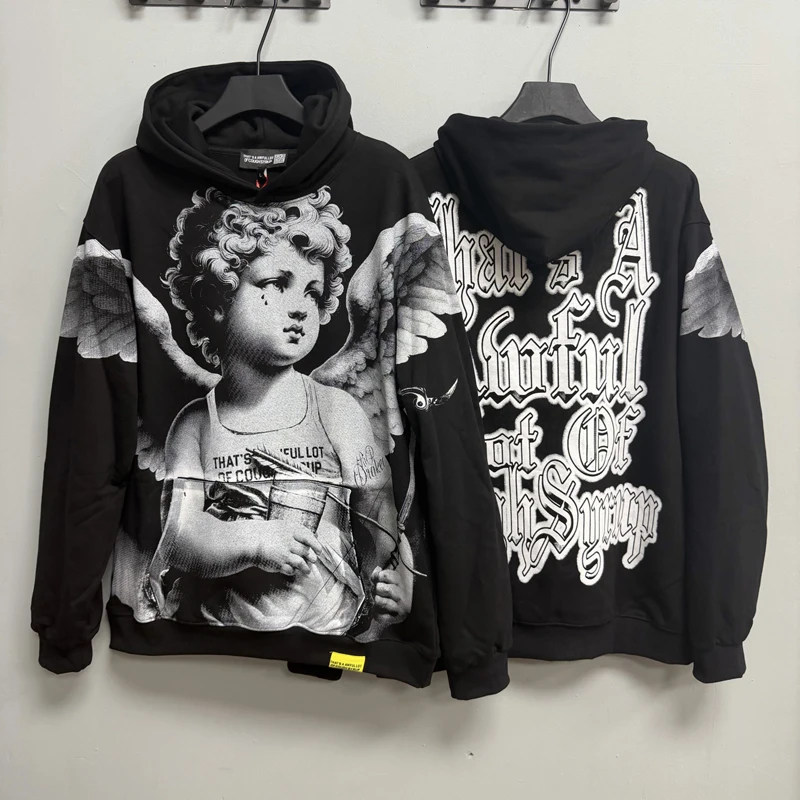 THAT'S A AWFUL LOT OF COUGH SYRUP Hoodie High Quality Casual Loose Letter Printed Pullover Sweatpants Sets image 3