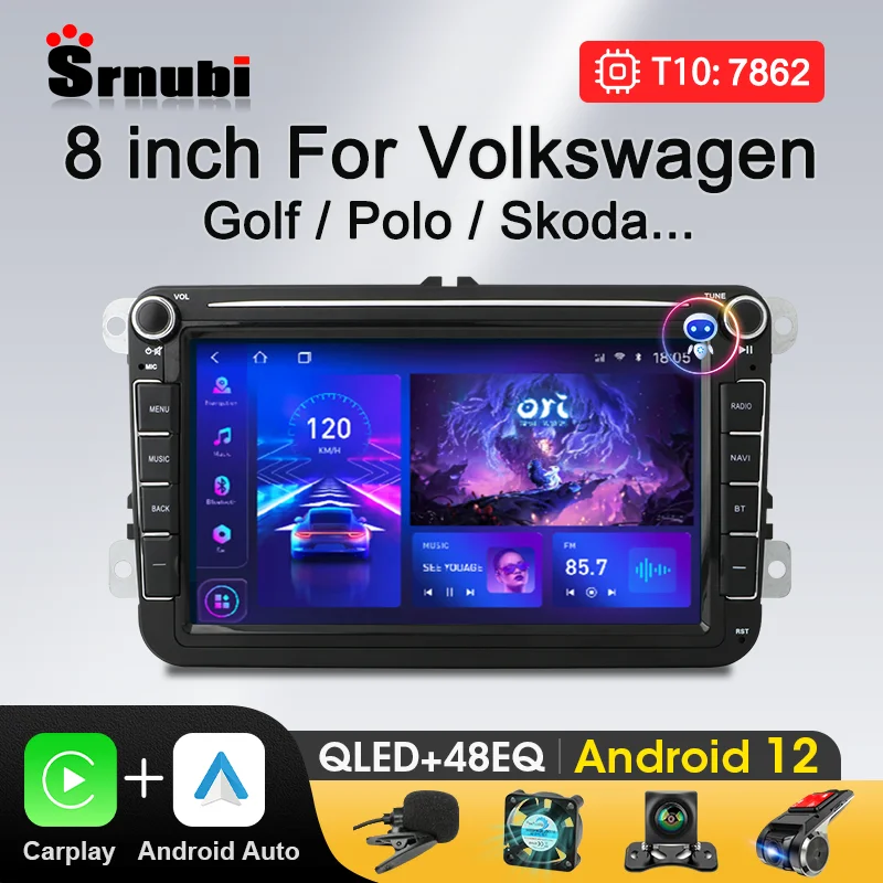 

Srnubi Car Radio Android 12 for Volkswagen VW Polo Golf Passat B6 B7 Skoda Jetta Multimedia Player 2din Carplay GPS Audio Stereo