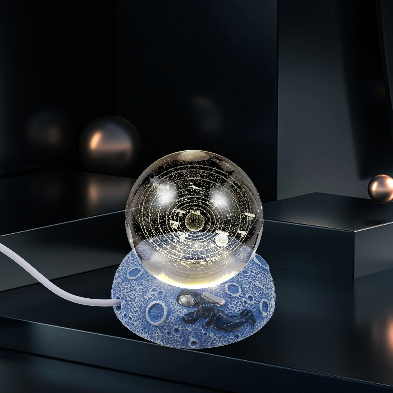 

Crystal Ball Lighted Base Stand USB Powered for Crystal Glass Acrylic 3D Statues Fine Workmanship Design