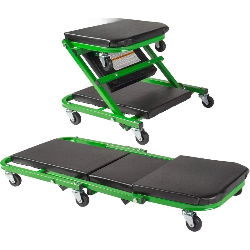 

C-2036DG Black/Green 300 Lbs Mechanic Creeper