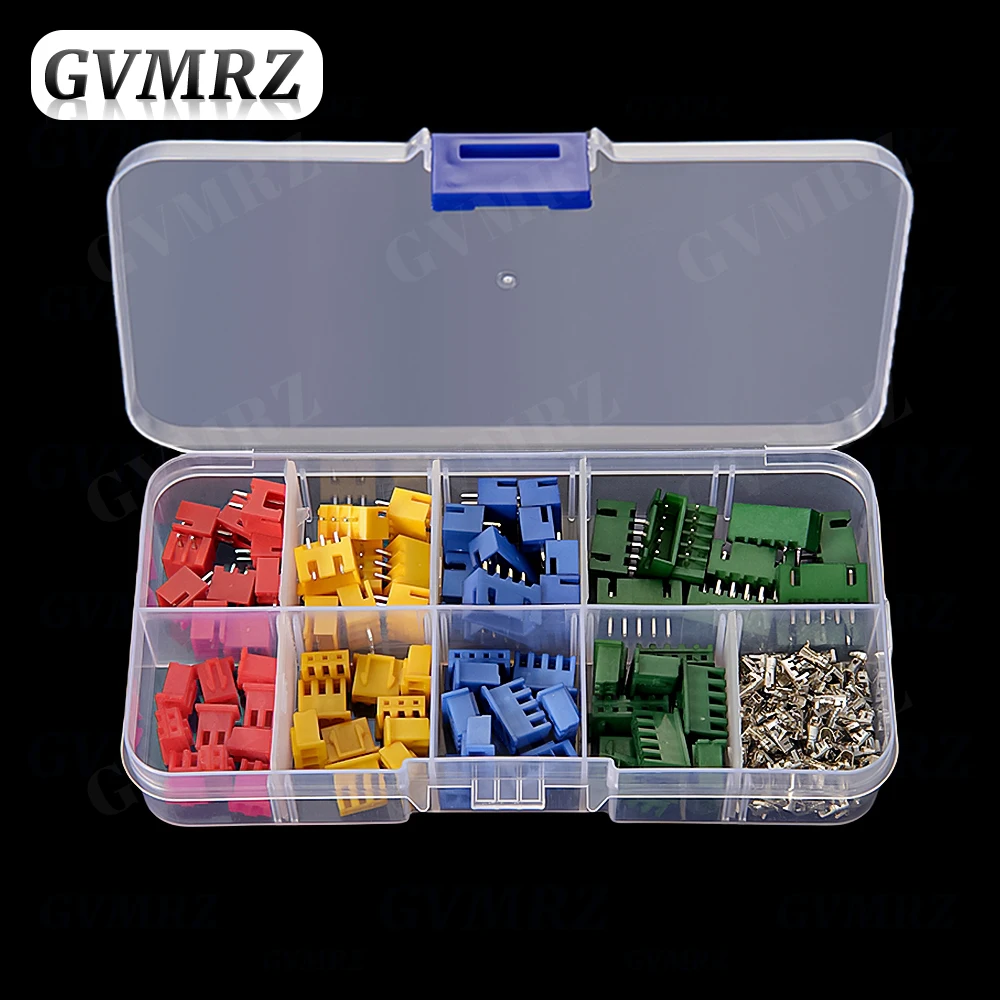 230PCS 3 colors 2P 3P 4P 5P XH2.54 2.54mm Terminals Male Female Plug Socket XH 2.54mm Connector kit Straight Pin