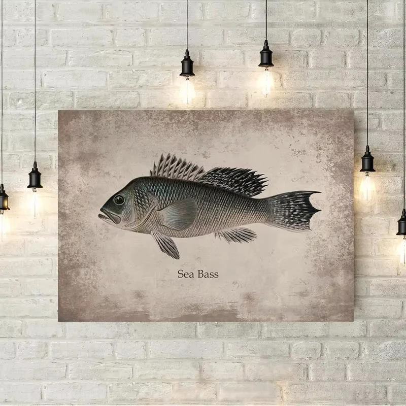 Vintage Types of Fish Lake Sea - Aquarium Fish Poster review and price