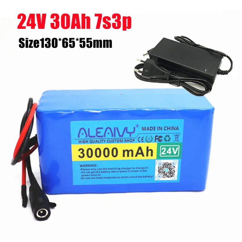 

24V 30Ah 7s3p 18650 battery lithium battery 24v 30000mAh Electric Bicycle Moped electric Lithium ion Battery pack + 2A Charger