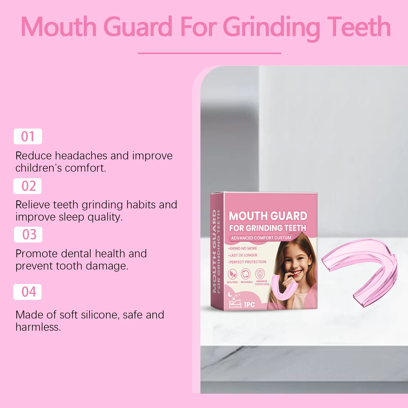 Kép 4: Betorkolás Csősz anti-biting anti-grinding szilikon fogak Mentesít children's Fogászati védelem éjjeli Alszik érdekel termékek