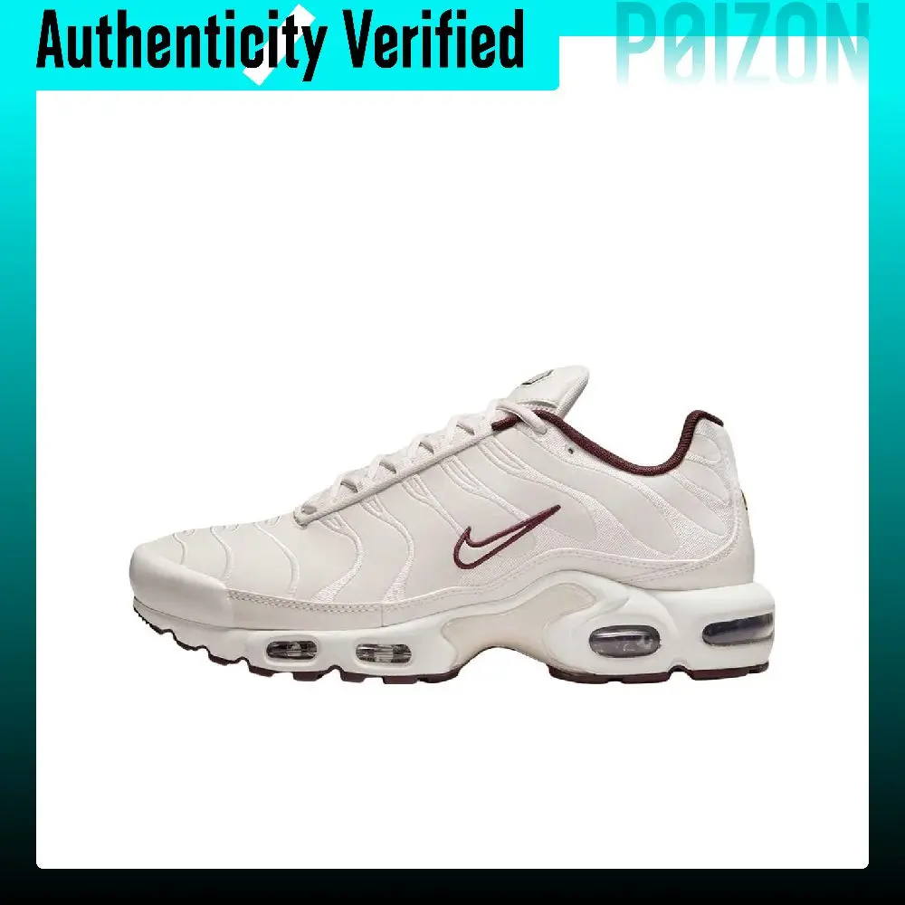 Zapatillas de running Nike Air Max Plus para hombre, de caña baja, blancas y plateadas, modelo HF3181-001.