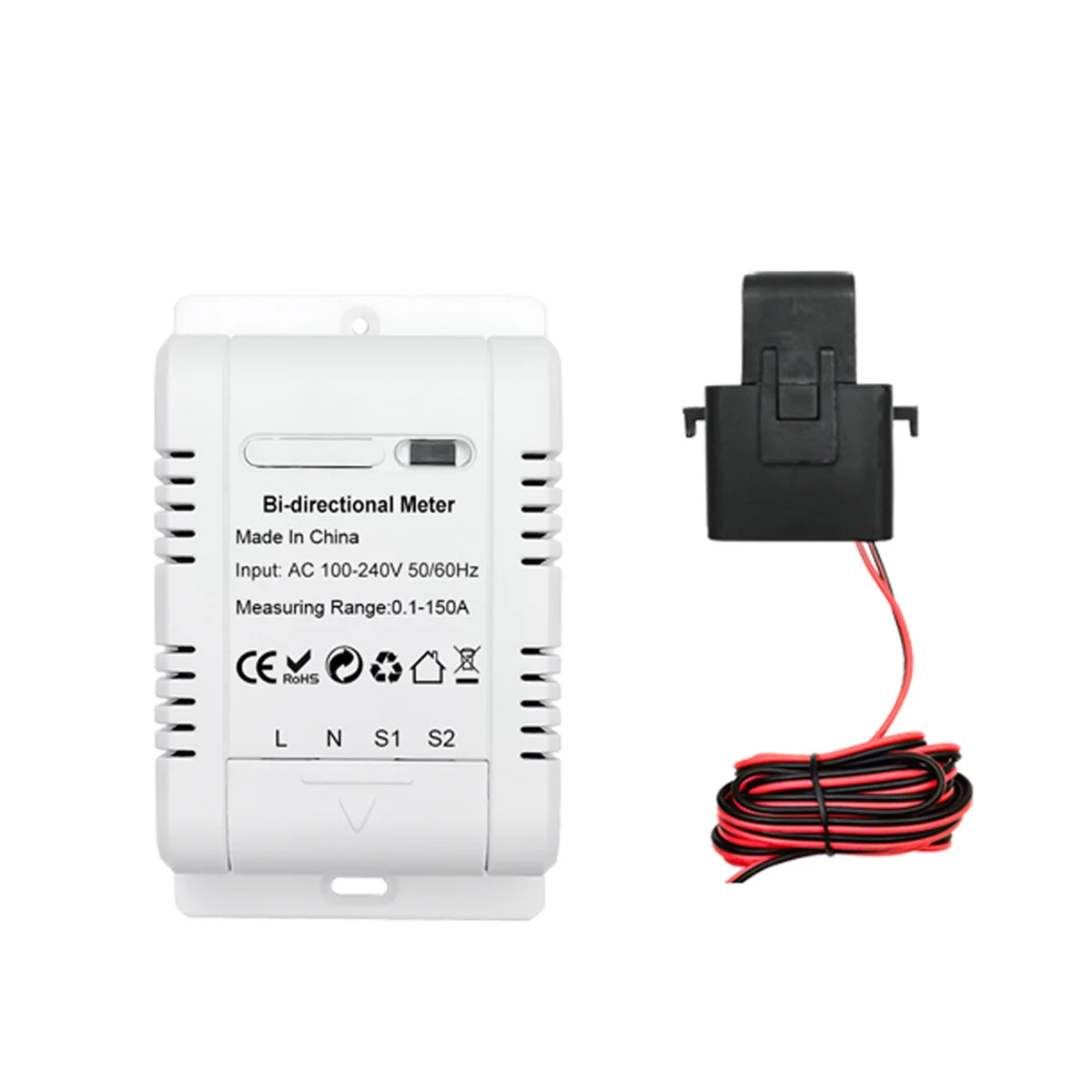 WiFi Intelligent Bidirectional Single-Phase Energy Meter Solar System Power Production Consumption Monitoring Meter