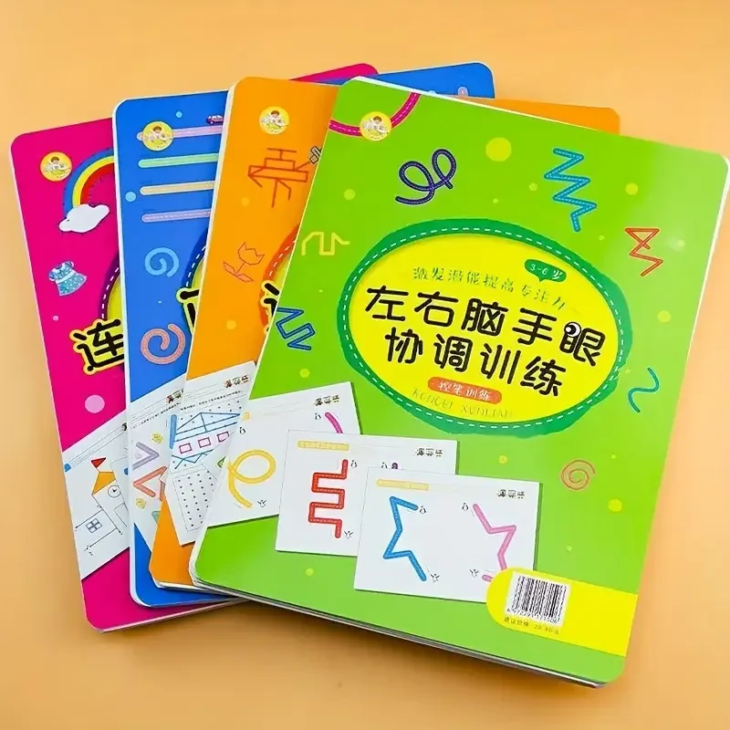 Reusable Children Montessori Magic Practice Copybook Magical Tracing Workbook Control Training Book Drawing Education Books