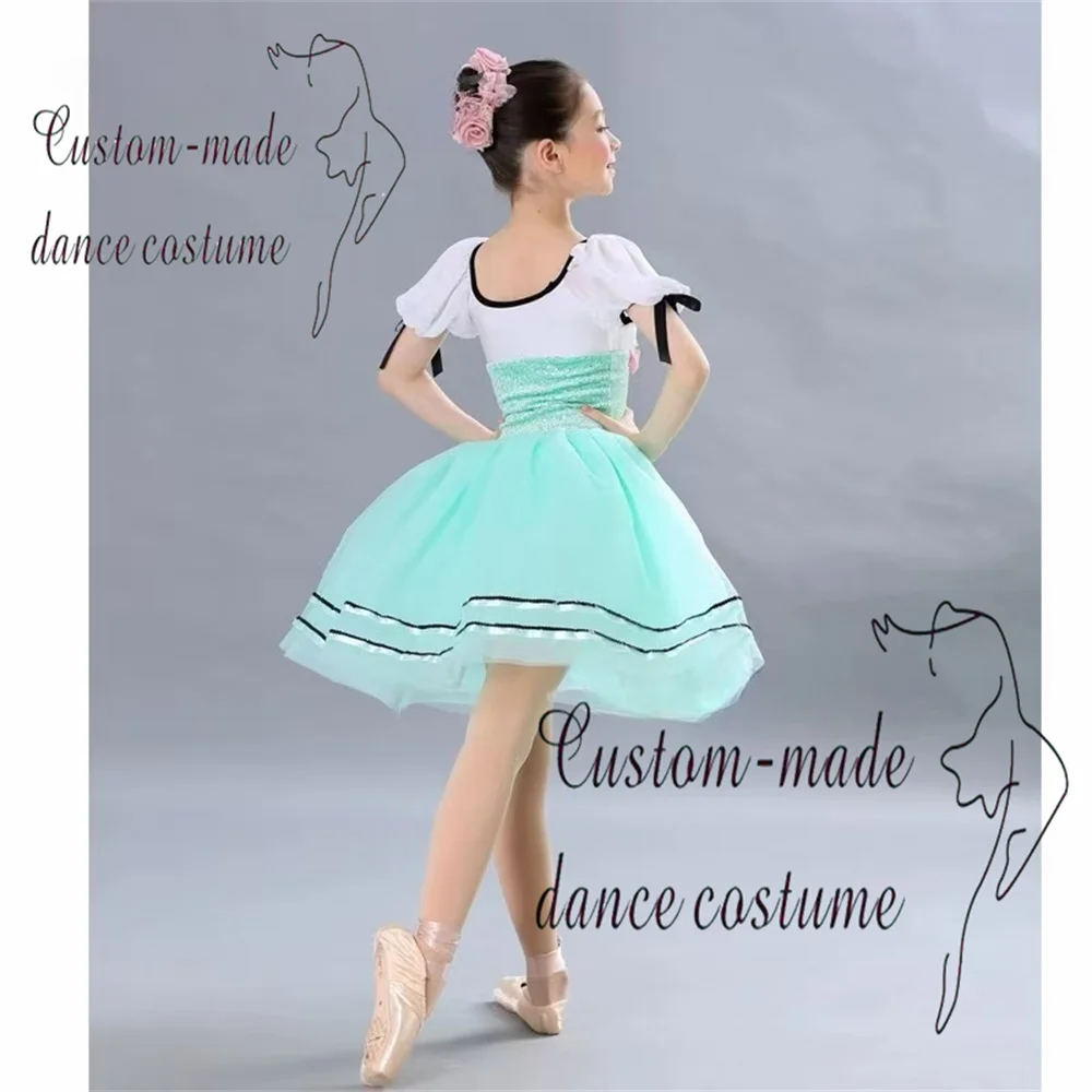 Dziecięca spódniczka tiulowa z cekinami dla dziewczynek, kostium baletowy, tutu, strój na występy sceniczne