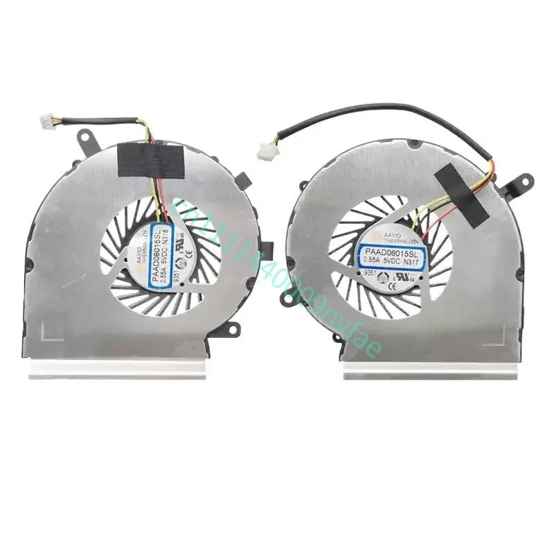 Replacement New Laptop CPU+GPU Cooling Fan for for GE62VR GL62M GP62MVR GL72MVR GP72VR MS-16J9 MS-16JB Series 4Pin 0.2