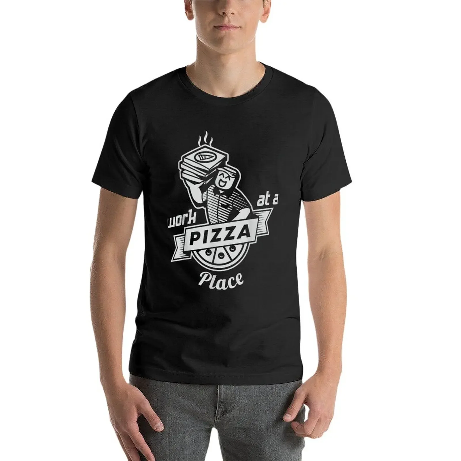 Work at a Pizza Place T-Shirt cute clothes customs design your own t shirt for men image 4