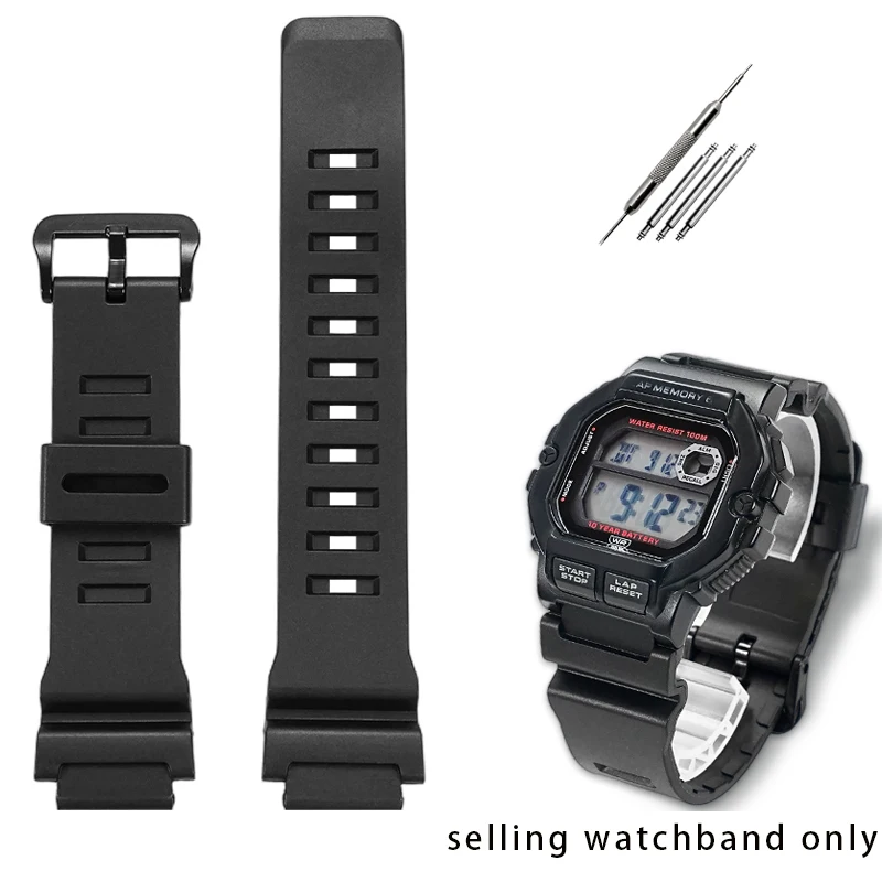 

Силиконовый ремешок для часов 18 мм для Casio WS-1400H/1300/1700H W-737H, спортивный силиконовый ремешок из смолы, аксессуары для мужских браслетов