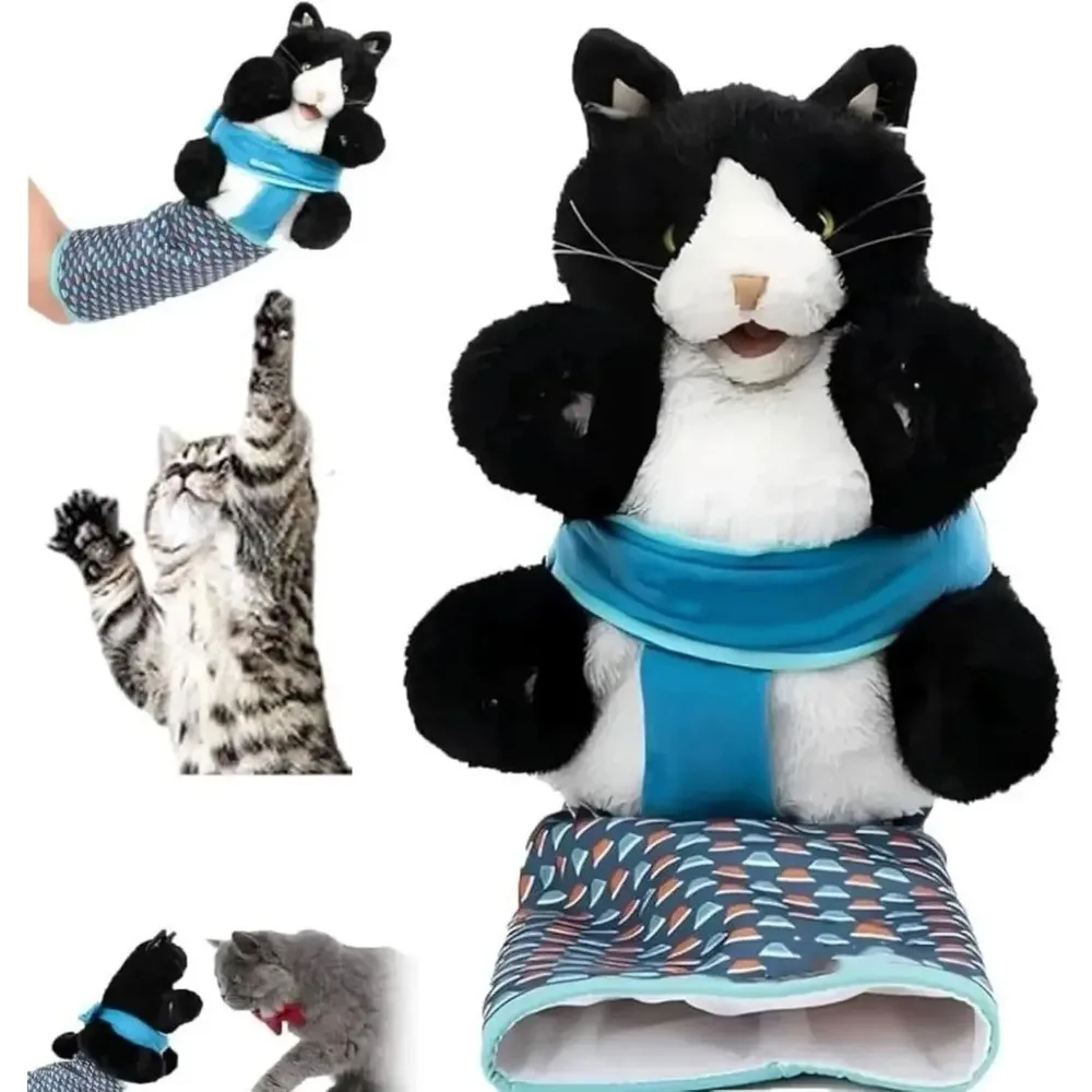 Katzenspielzeug-Handschuhe mit Katzenminze, interaktive Spielzeughand für Hauskatzen, Spaß und Unterhaltung