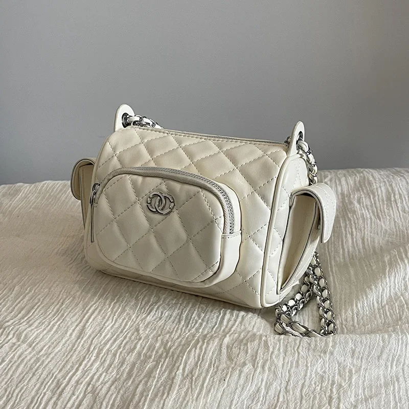 

Niche Chain Bag, Women's Textured Crossbody Purse, Chic Shoulder Day to Night Tote, Top Handle Bag, Casual Sling Bag