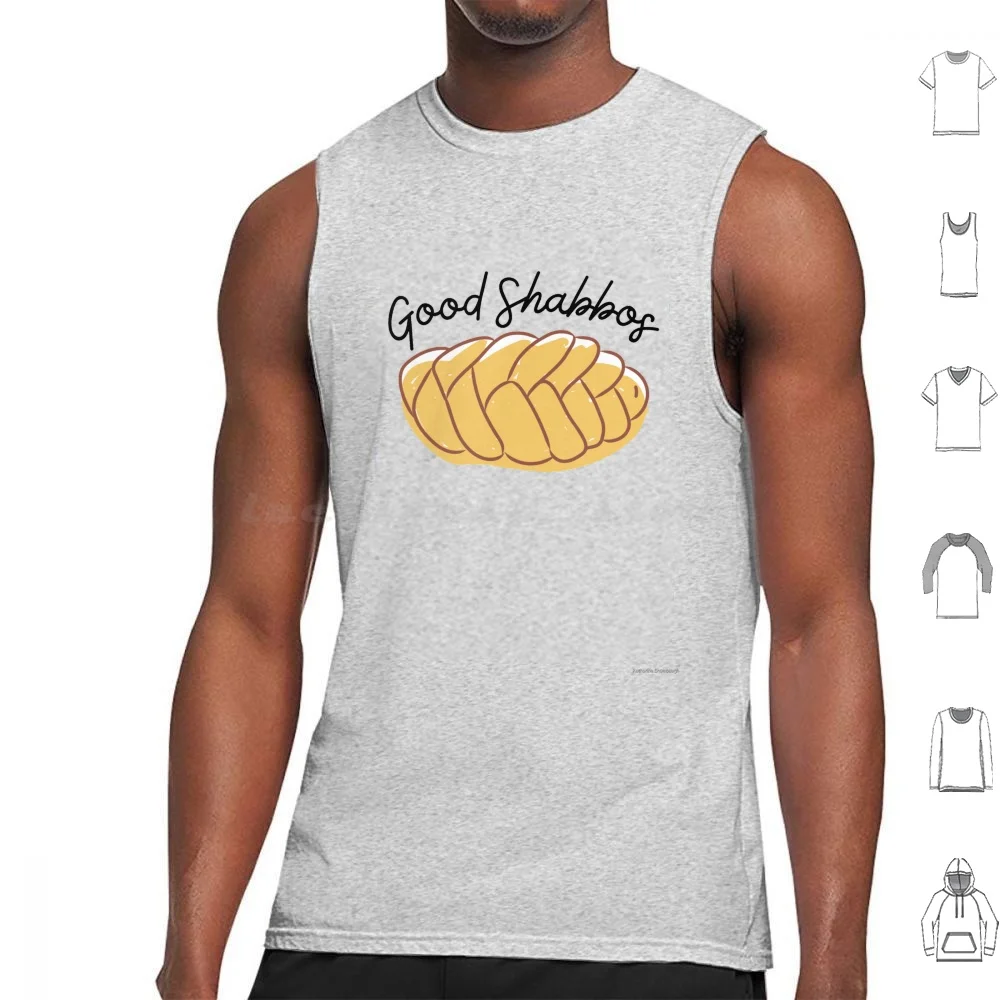 Good Shabbos Challah Camisetas sin mangas Chaleco sin mangas Cultura judía judía Yehudim Shabbos Challah Religion Cursive