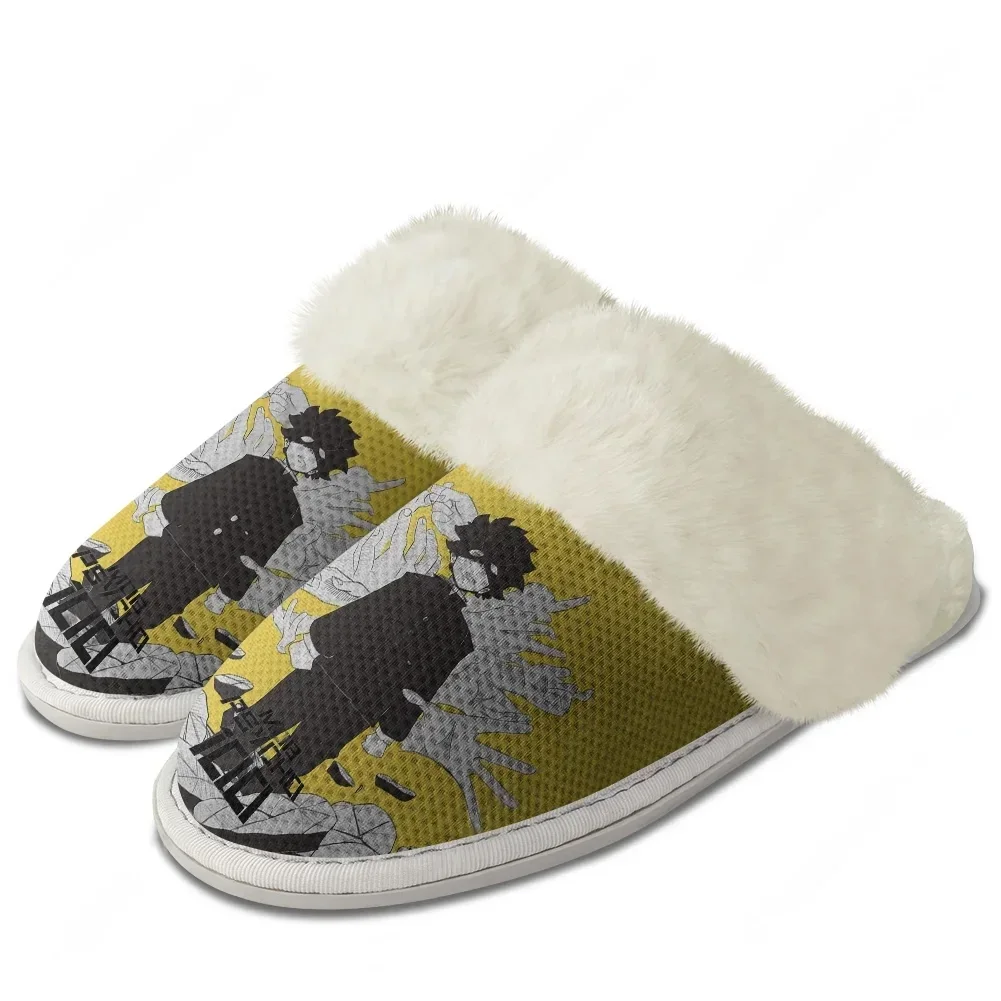 

Теплые домашние тапочки Mob Psycho 100 Plush Edge для мужчин и женщин, модные, легкие, термоизолированные, для спальни, на заказ