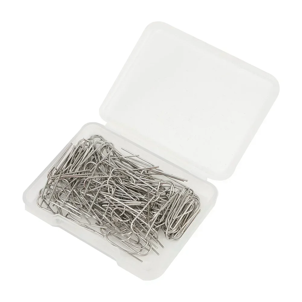 50/100/200pcs High Temperature Nichrome Wire Jump Rings 21 Gauge U-Shaped Ceramic Glass Hanging Hook For Pendant Jewelry DIY