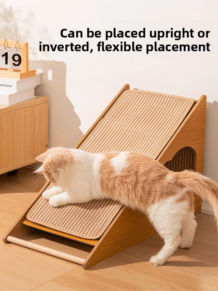 

e Jute Scratching Board Wood Wear-resistant No edding Ultra-Vertical pe Claw Board Scratch Pad G...