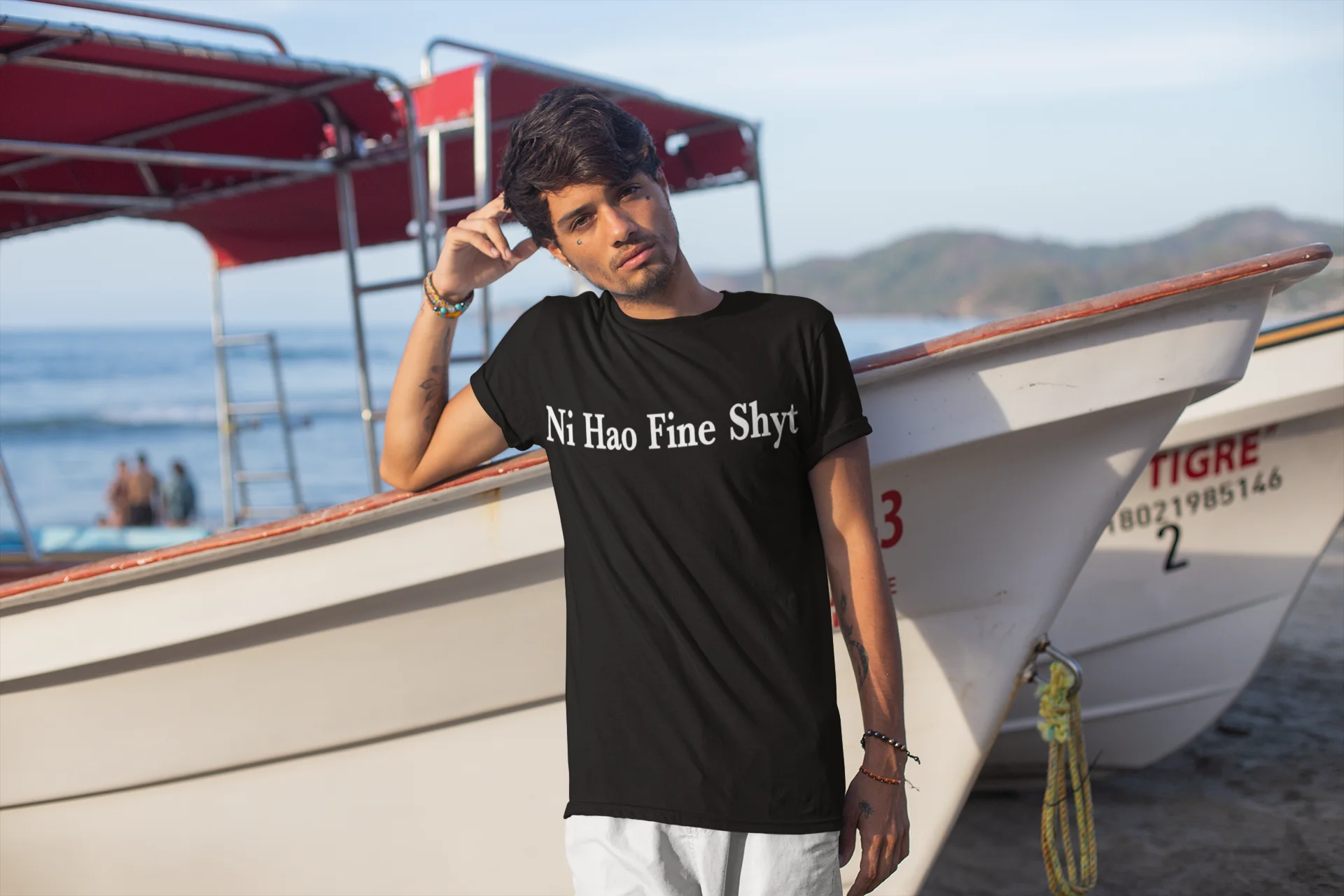 Ni Hao Fine Shyt Meme Slogan T-Shirt Hoodie image 2