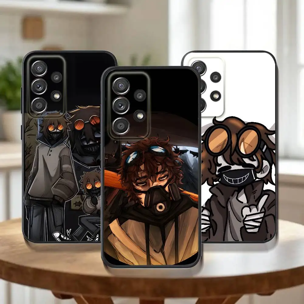 C-Creepypasta Ticci Toby Phone Case For Samsung  A73,72,51,53,52,71,22,5G,Note,J7,8,9 Classic Versatile Black Soft Shell