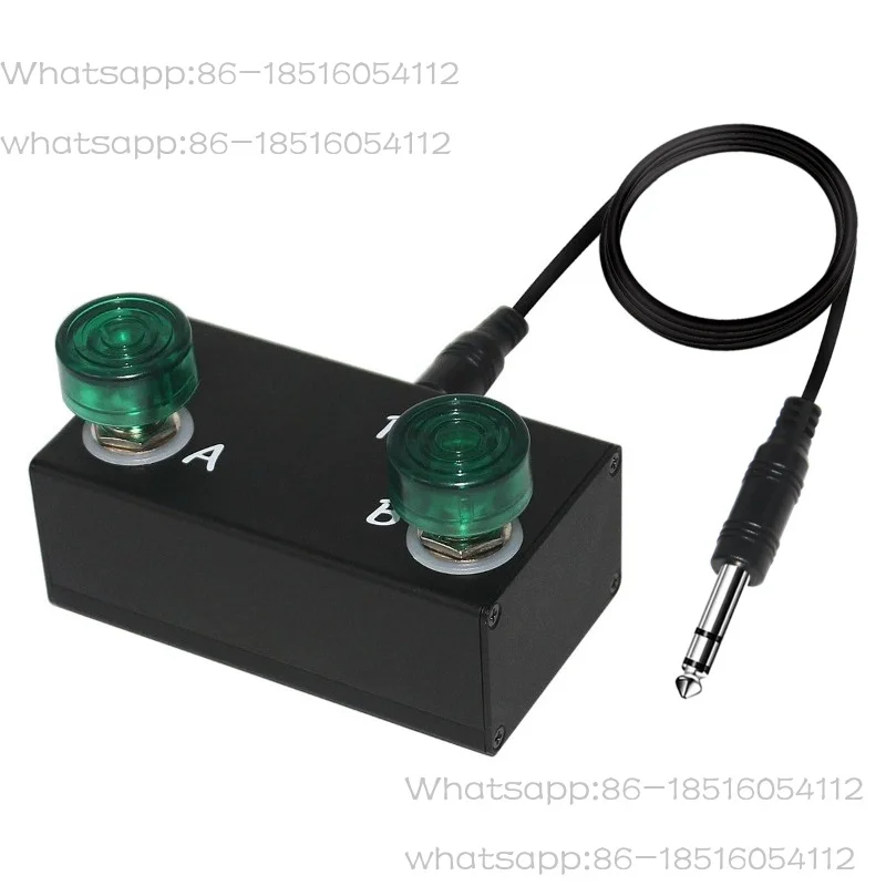 Pedal de efecto de doble interruptor con latching para amplificadores de guitarra, tipo latching con cable TRS de 2m, accesorios para instrumentos musicales