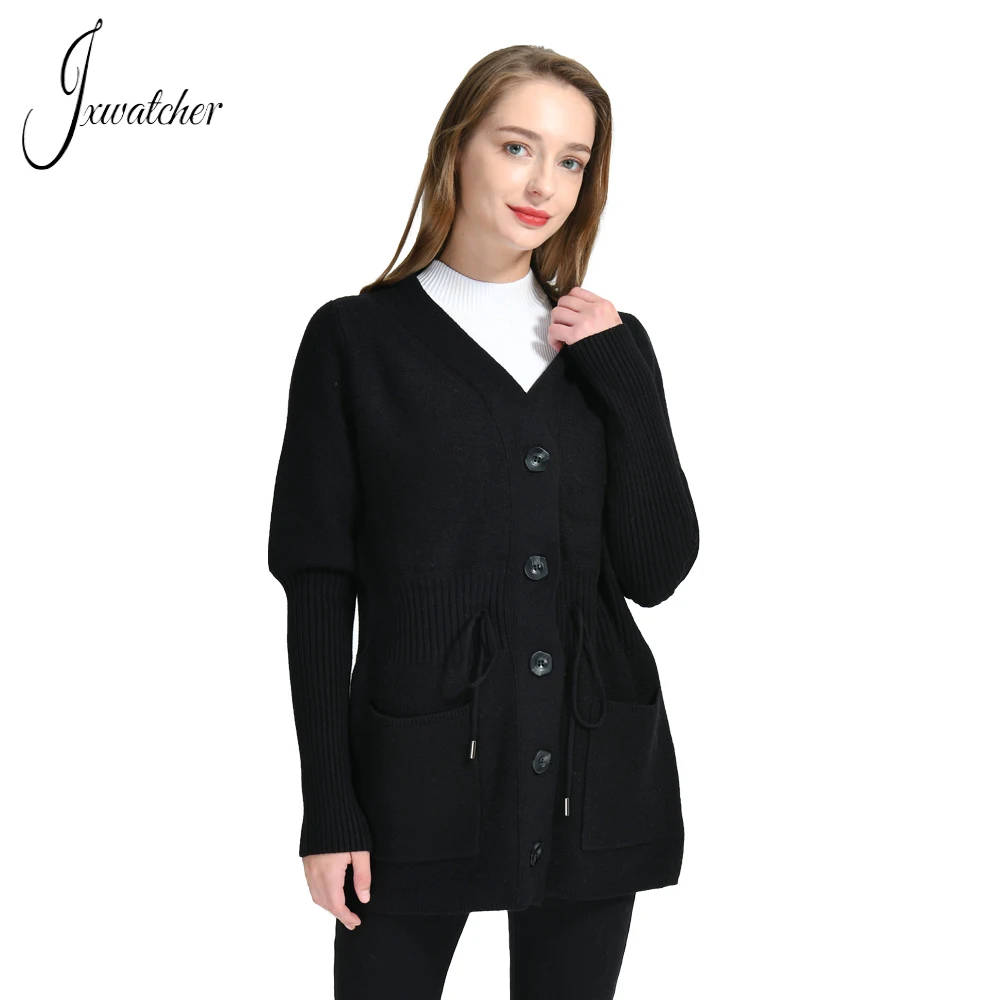 Jxwatcher-Cardigan en Cachemire à Manches sulfpour Femme, Pull à la Mode, Manteau de Printemps et d'Automne