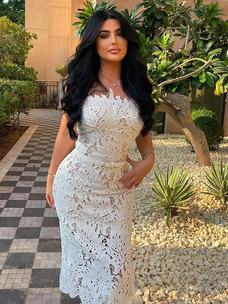 Elegancka sukienka damska z haftem, tuba, dopasowana, z wycięciami, sukienki na imprezę dla kobiet, szykowna sukienka na jesień i zimę 2025, elegancka damska suknia balowa na święta.