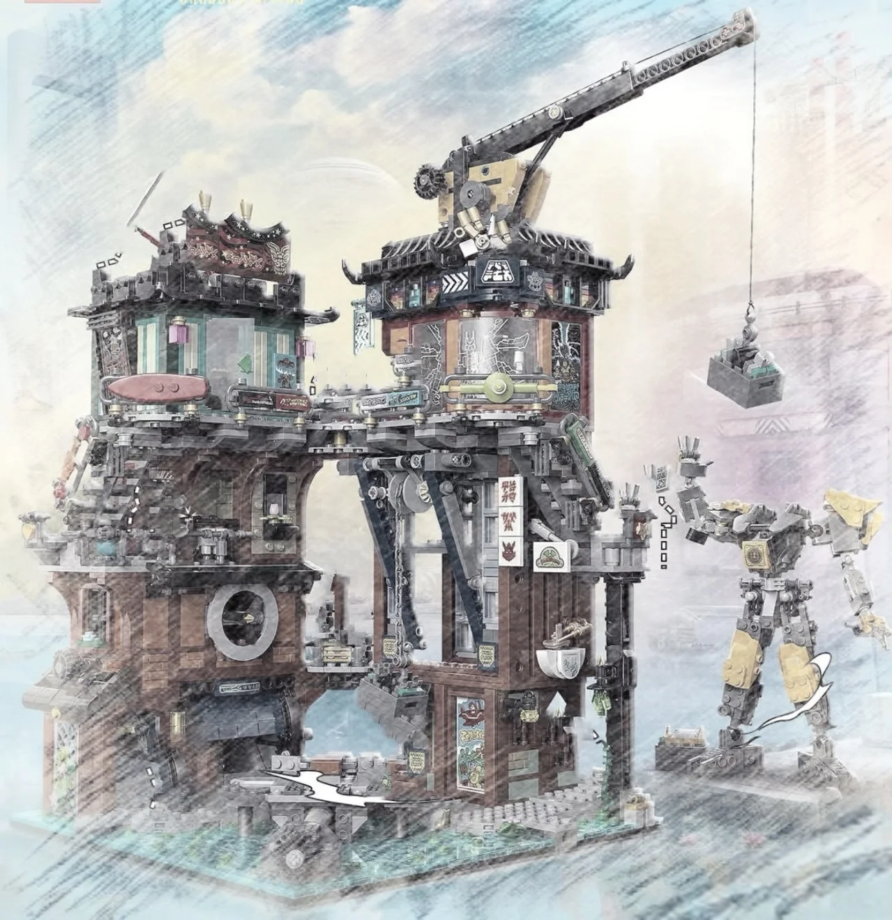 Nova cidade vista de rua modelo blocos de construção oficina de construção tijolos técnicos diy brinquedos crianças meninos presentes do feriado adulto chr