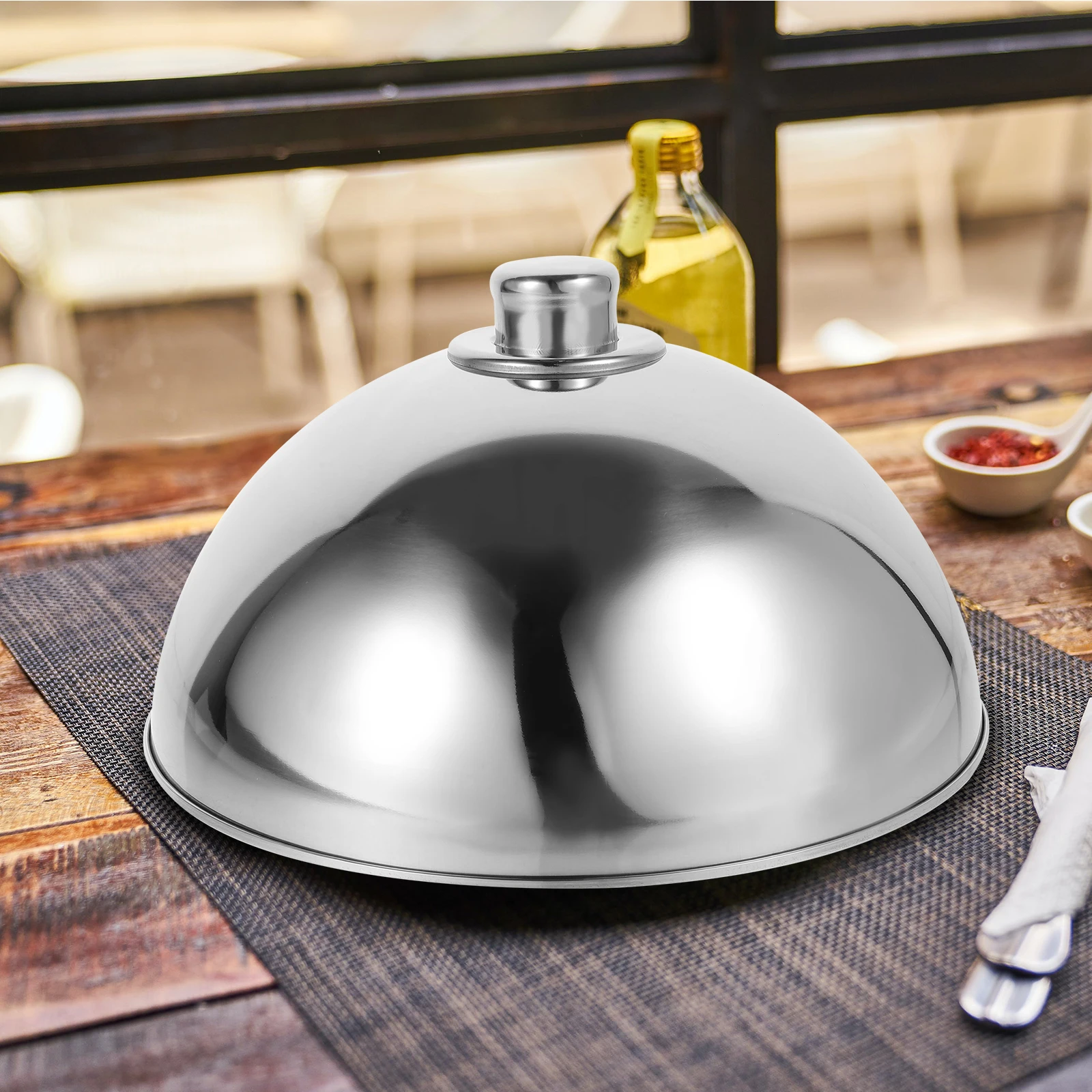 

Stainless Steel Food Cover Dome Fly Proof Dust Resistant Restaurant Kitchen Home Use Bacon Beef Burgers Poultry Breads Grilled S