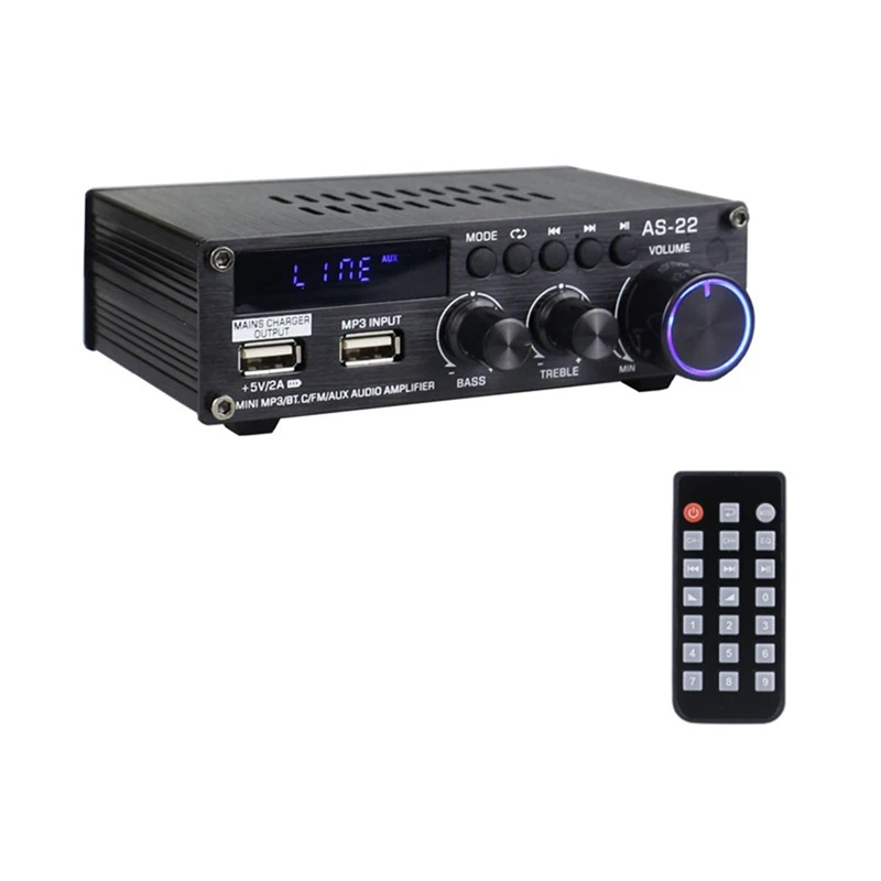 

AB15-AS22 Hifi Digital Amplifier 30Wx2 2.0 Channel Digital Bluetooth Amplifier Audio Amplifier Receiver For Car Home
