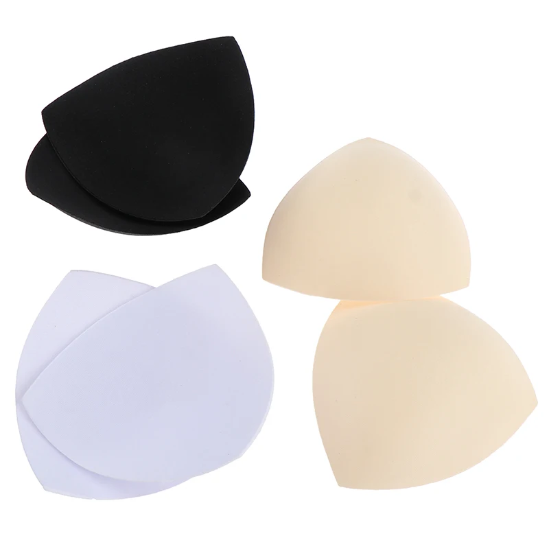 1Pair Swimsuit Padding Inserts Foam Triangle Sponge Pads Chest Cups Breast Bra Bikini Insert Chest Pad Women Clothes Accessories