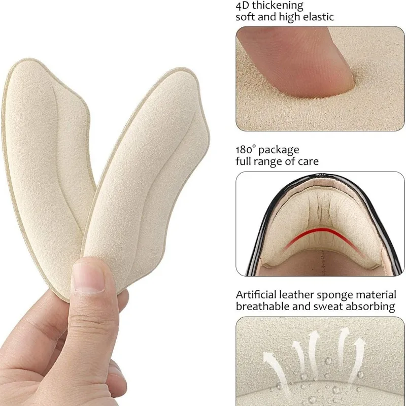 High Viscosity Heel Sticker Anti Wear Transparent Foot Invisible  Thin Silicone Heel Inserts Comfortable High Heels Patch