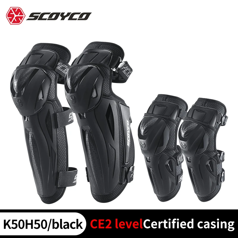 CE2 SCOYCO K50H50 Motorcycle Knee Elbow Protector Anti-fall Riding Racing Accesorios New Motocross Men Women Elbow Brace KneePad