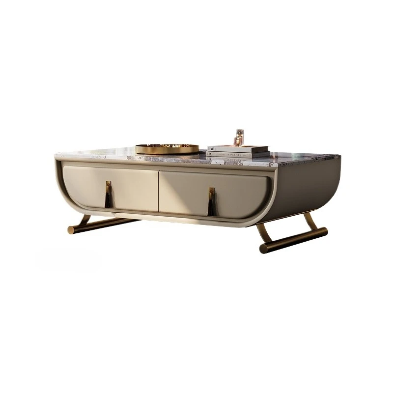 

Легкий роскошный журнальный столик для гостиной, мраморный овальный журнальный столик