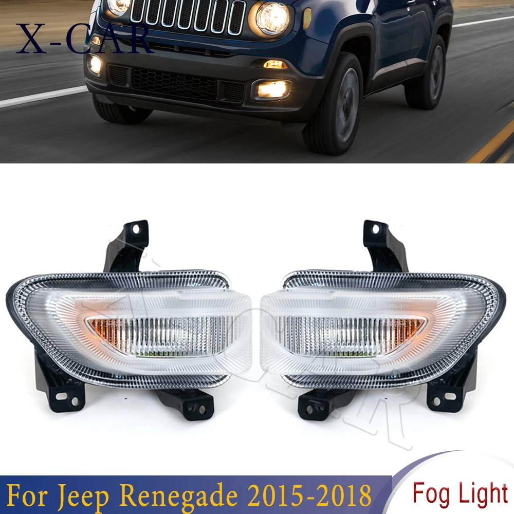 

X-CAR Daytime Running Lights Driving Light Foglight For Jeep Renegade 2015-2018 LED Headlight Fog Lights DRL Headlight Fog Light