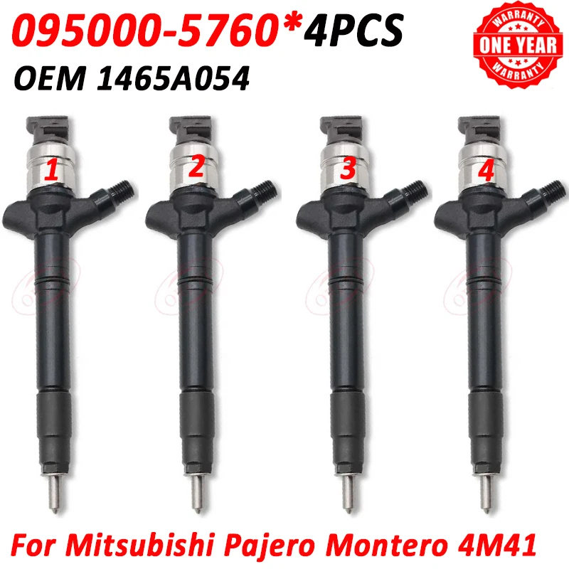 

4pcs 1465A054 Injection Nozzle 095000-5760 Diesel Fuel Injector 095000-5761 For Mitsubishi Pajero Montero 4M41 0950005760 5761