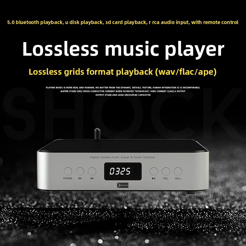 BREEZE 2027 New AMP65/PLUS Digital High Quality Lossless U Disk Bluetooth Player Fever Class hifi Small AB Amplifier Decoding