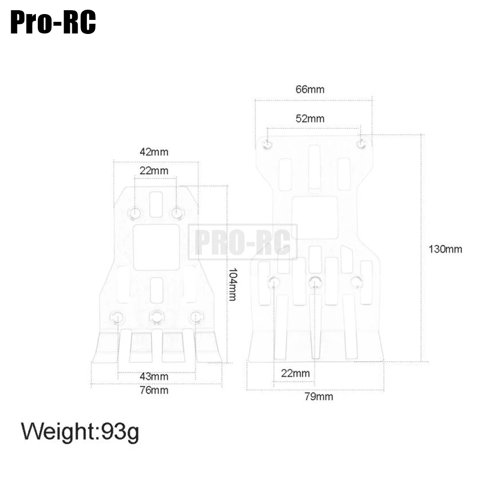 Placa protectora de armadura de chasis delantero y trasero de acero inoxidable, 2 uds., ARA 320540   Para piezas de actualización de coche Arrma 1/7 Mojave Rc