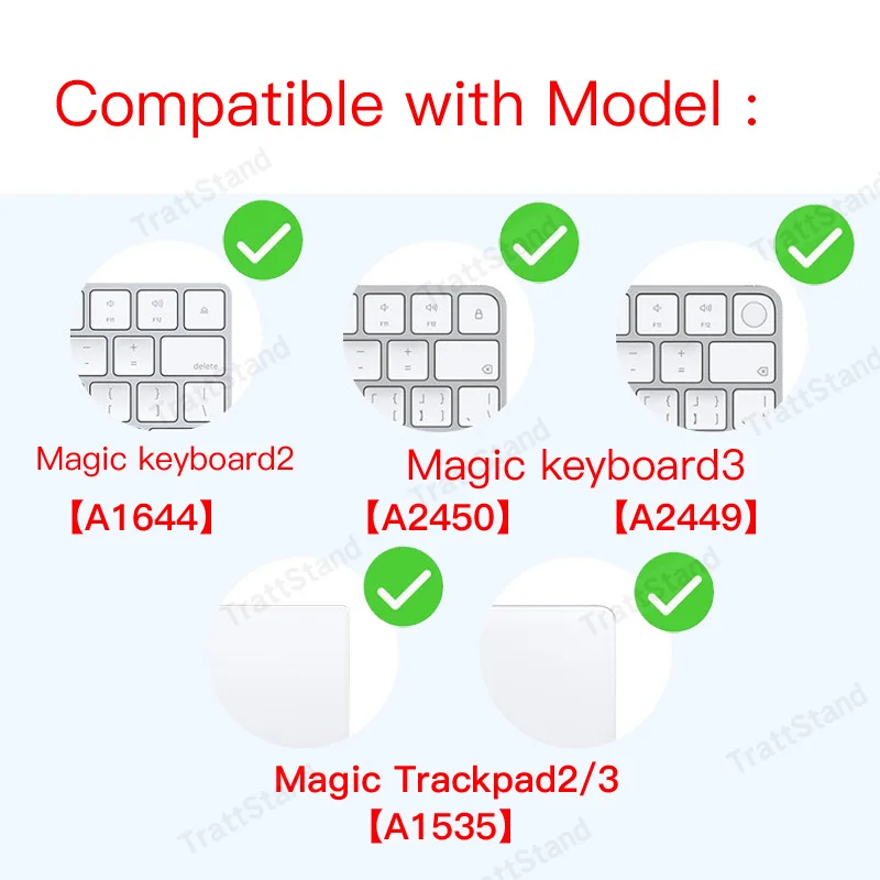 애플 아이맥 매직 키보드용 스탠드 홀더 트레이 프레임, 터치 ID 매직 트랙패드, 도크 브래킷 케이스, A1644, 2449, 2450, A1535, 2 in 1