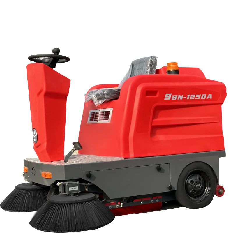 Electric Industrial Road Sweeper Machine Ride-On Floor Cleaning Vehicle for Wash & Sweep Operations