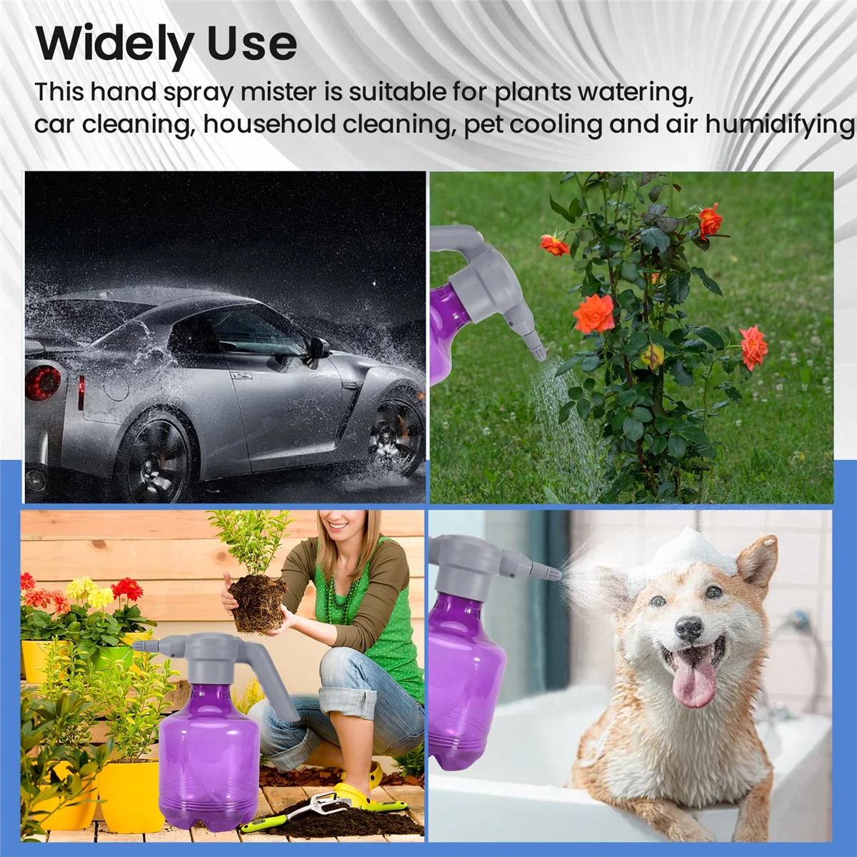 

67НОВИНКА 3л электрическая распылительная бутылка USB перезаряжаемая автоматическая лейка бытовой распылитель с регулируемой насадкой Mister-A