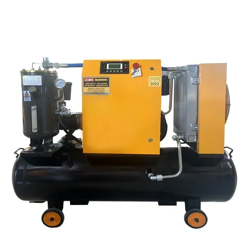 Industrial 380V 15kw Engineering Mobile Rotary Screw Air Compressor with 380 Liters Tank