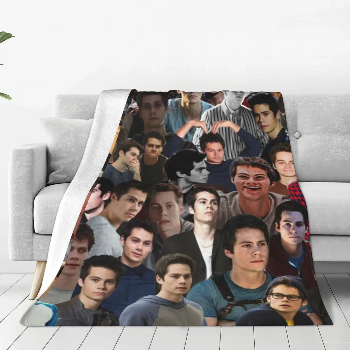 Dylan O\'brien Collage Super Soft Blanket American Singer Travel Bedding Throws Winter Cute Flannel Bedspread Sofa Bed Cover