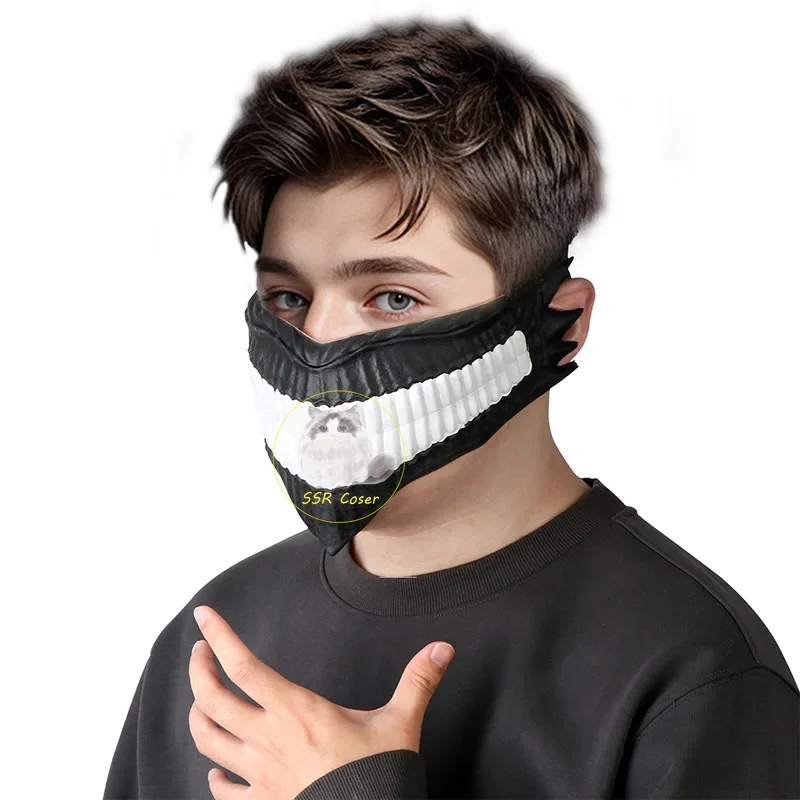 CosplayAnime Dandadan تأثيري كين تاكاكورا Okarun الشيطان اللاتكس قناع اللاتكس قناع هالوين الوحش الدعامة اكسسوارات عيد الميلاد كوس