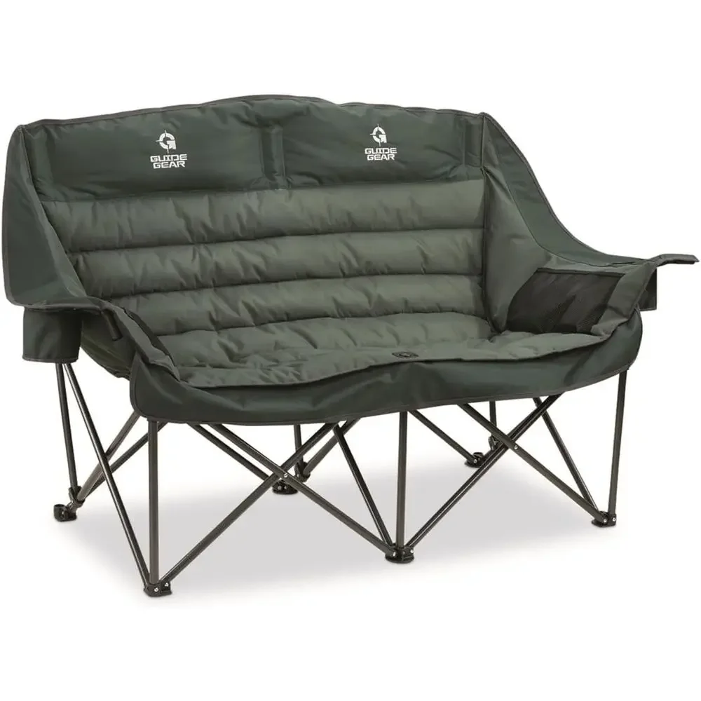

Extra-Large XL Cushioned Outdoor Camping Sofa, Portable, Durable, Heavy-Duty 600 lbs Capacity, Green