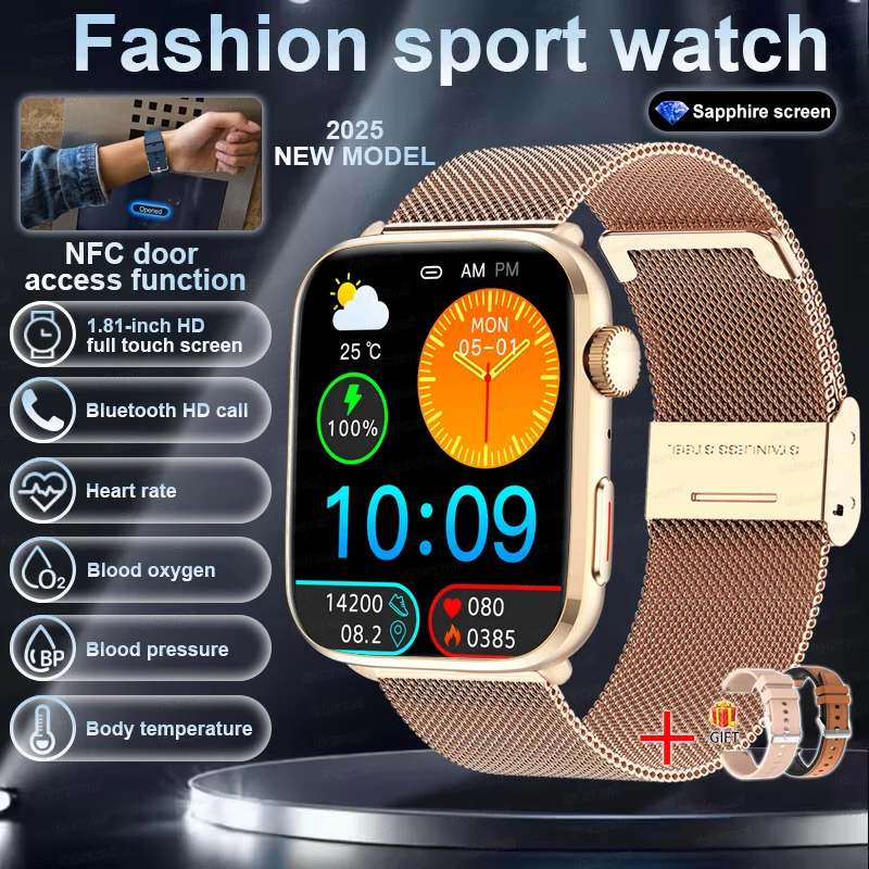 Smart Watch Watch Global Version Men Women HD AMOLED Display Heart Rate Bluetooth Call GPS Track Waterproof Sports Smart Watches