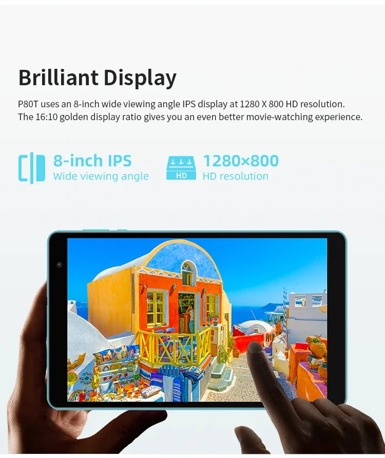 Teclast P80T 2023 Tablet (Allwinner A133 1.8GHz Quad-Core/3GB RAM/32GB ROM/8 Inch 1200*800iPS/WiFi 6/BT 5.0/4000mAh