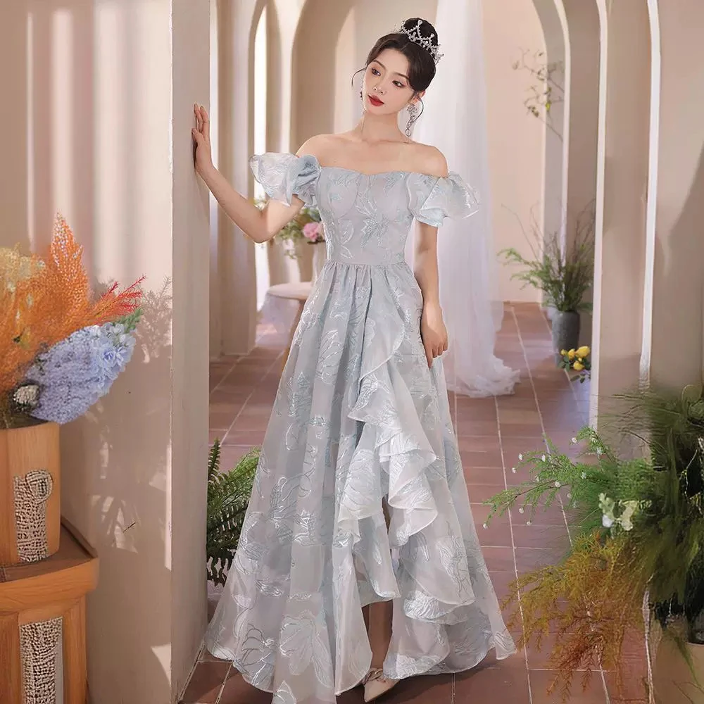 

Женское легкое роскошное вечернее платье, новинка 2025, светло-голубое платье в сказочном стиле, выпускное платье для выпускного вечера, элегантный костюм для выступлений, Vestido