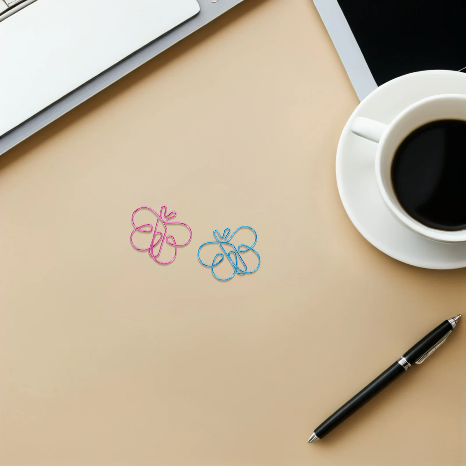 

24Pcs Butterfly Shaped Paper Clips Colorful Metal Bookmarks Journal Organizer Notebook Clips Office School Document Holder