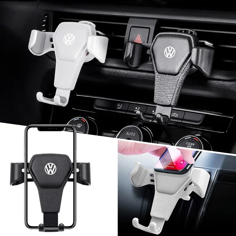 Gravity Car Mount GPS Mobile Phone Holder Vent Clip Installation For VW R Line GTI Atlas Jetta Touareg Variant Golf Polo Taos